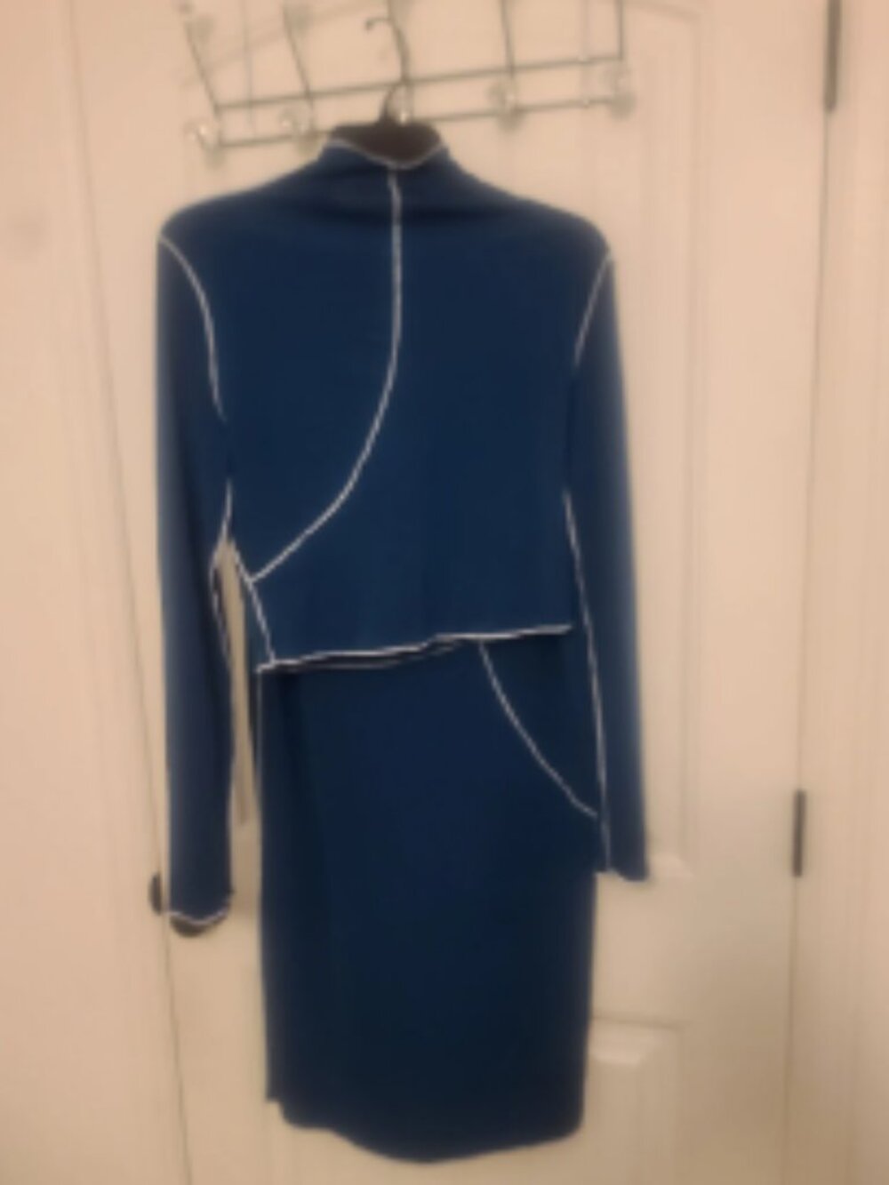 Skirt and Mock Neck Long Sleeve Top Matching Set